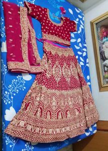 Rose Colour Designer Bridal Lehenga For Wedding