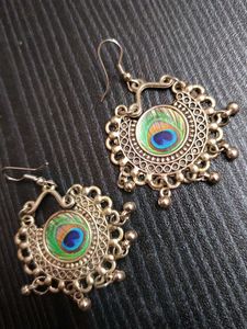 Peacock Feather Bohemian Earrings