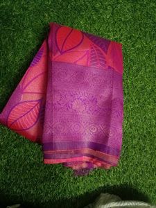 Semi banarasi saree with aari work blouse