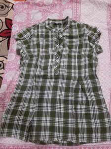 Green Plaid Tunic Shirt