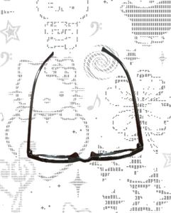 Office siren black oval specs/glasses