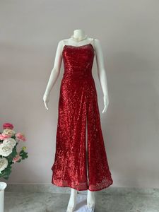 Stunning Red Sequin Evening Dress