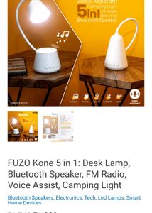 Adjustable LED Desk Lamp with bluetooth speaker