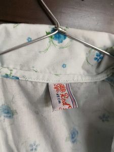 Baby Girl's Blue Floral Cotton Dress