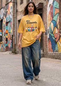Peanuts "My Friends" Oversized Graphic Unisex Tee