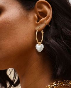 Heart Hoop 18K Gold Plated Anti Tarnish Earrings
