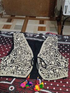 Embroidered Vest with Tassels