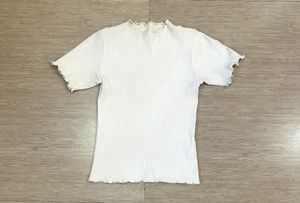 New Ribbed Lettuce Hem Top
