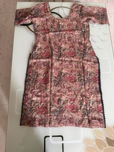 Paisley Print Blouse with Lace Trim