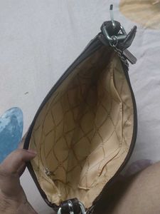 Brown Lino Perros Croc-Embossed Handbag
