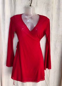 Chic Red Wrap Dress