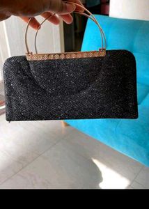 Sparkly Black Clutch Bag