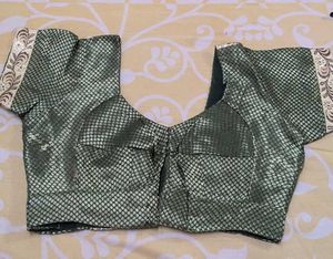 Green Embroidered Blouse for Sarees