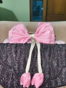 pink tulips ribbon hair clip 🌷