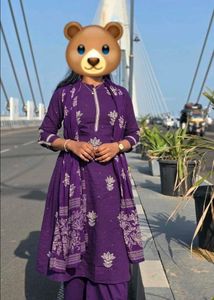 Beautiful Purple Kurta Set with Dupatta