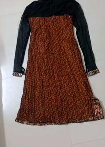 black and brown anarkali