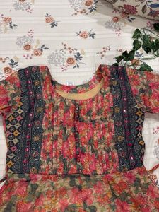 Floral party wear ethnic frock