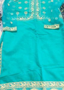 Elegant Teal Embroidered Salwar Suit