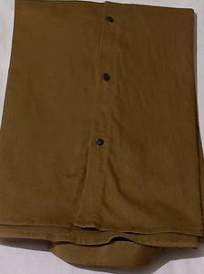 Men's Brown Cotton Shirt