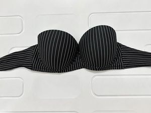 Strapless Pinstripe Bra
