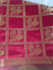 Brand New Traditional Red &amp; Green Silk Saree