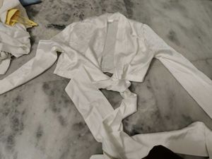 Chic White Wrap Top