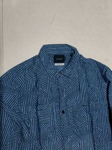 SCOTCH AND SODA Patterned Blue Long Sleeve Shirt