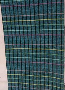 Checked Blue Cotton Towel