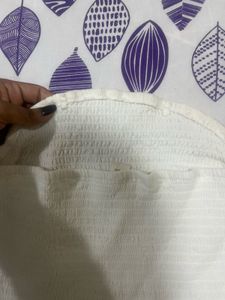 White Smocked Ruffle Crop Top