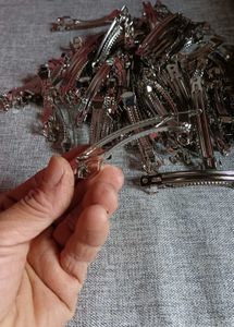 50 pieces of Silver Metal Hair Clips