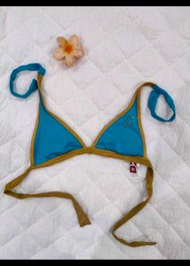 Ocean Blue &amp; Yellow Bikini Top