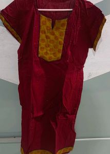 Red Pure Cotton Kurta