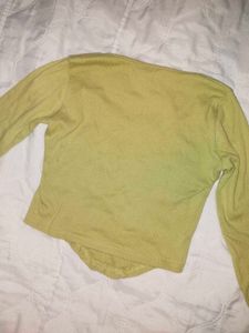 Lime Green Long Sleeve Corset Top
