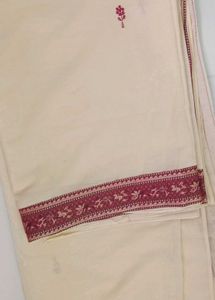 Cream saree with blouse
