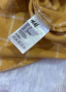 Mustard Yellow Plaid Button-Up Shirt