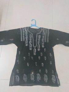 Combo Of Black Short Tunic N Sling Bag