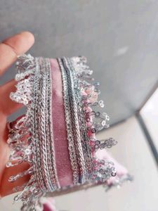 Pink Potli Bag with Mirror Work