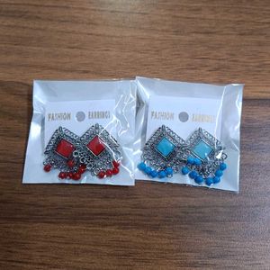 Boho Tribal Earrings pack of 2