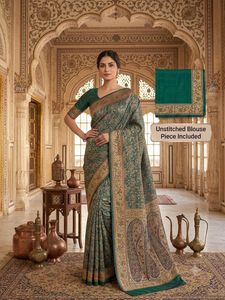 Pure Silk Banarasi Katan Saree & unstitched blouse