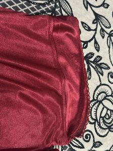 Satin Night suit with Lace Trim