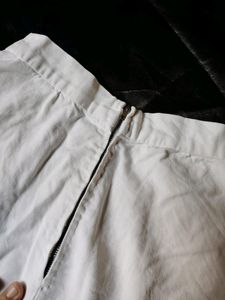 Korean White Denim Skirt Size Small