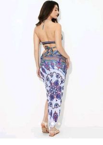 Boho Print Bikini with Sarong