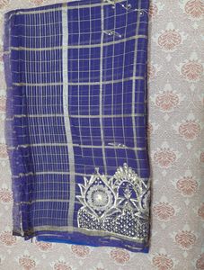 Golden Jari Kota Doria Saree