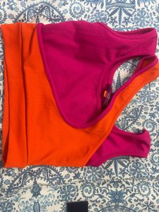 Colorblock Crop Tank Top