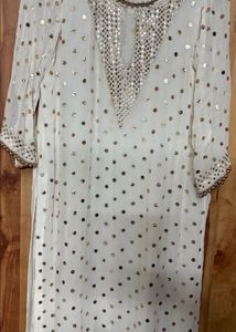chikankari mukaish work Kurta dupatta
