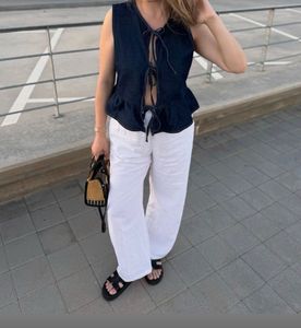white linen pants