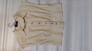 Chic Cream Button-Up Top