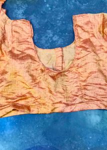 Orange Silk Blend Blouse