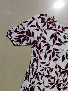 White Pattern Kurta For Women