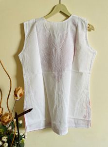 Embroidered White Top